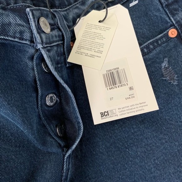 Levi’s Premium Wedgie Frayed Hem Jeans High Rise Button Fly 27 - Picture 6 of 11